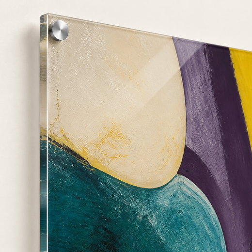 Petals After Dark | Acrylic Print — edge close-up
