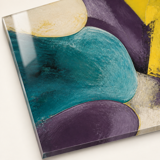 Petals After Dark | Acrylic Print — surface close-up