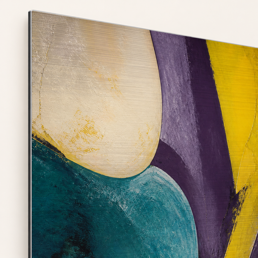 Petals After Dark | Brushed Aluminum Print — edge close-up