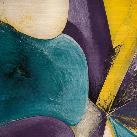 Petals After Dark | Brushed Aluminum Print — surface close-up