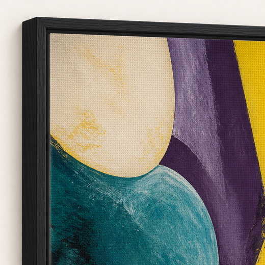 Petals After Dark | Framed Canvas — edge close-up
