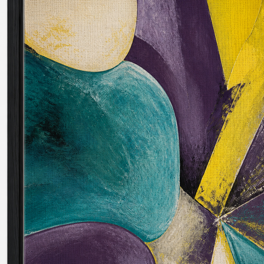 Petals After Dark | Framed Canvas — surface close-up