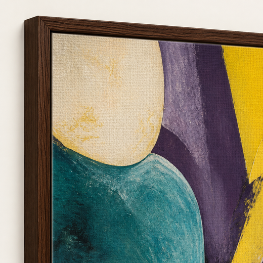 Petals After Dark | Framed Canvas — edge close-up
