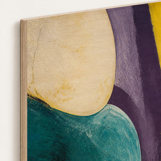 Petals After Dark | Wood Print — edge close-up