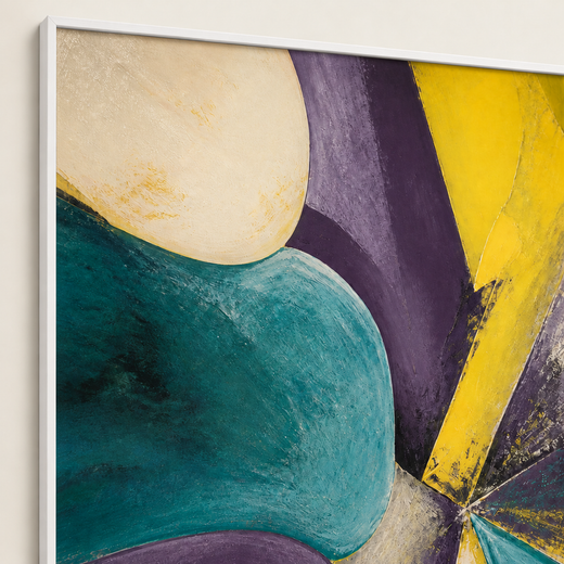Petals After Dark | Wooden Framed — surface close-up
