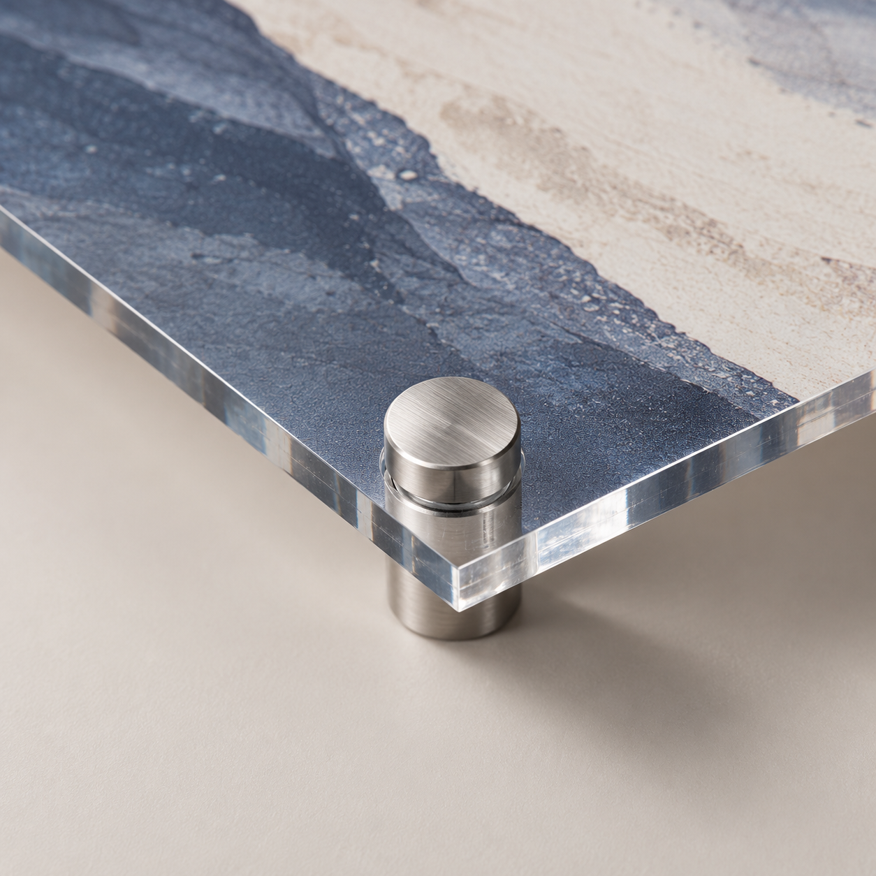 Acrylic material detail — illustrative