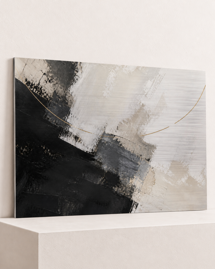 Black Takes a Turn | Brushed Aluminum Print