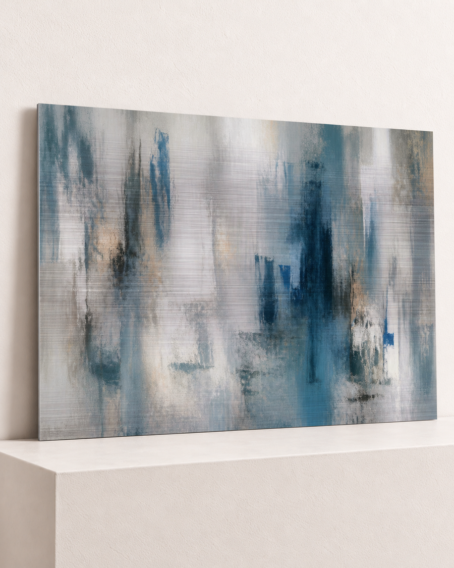 Blue, Softly | Brushed Aluminum Print