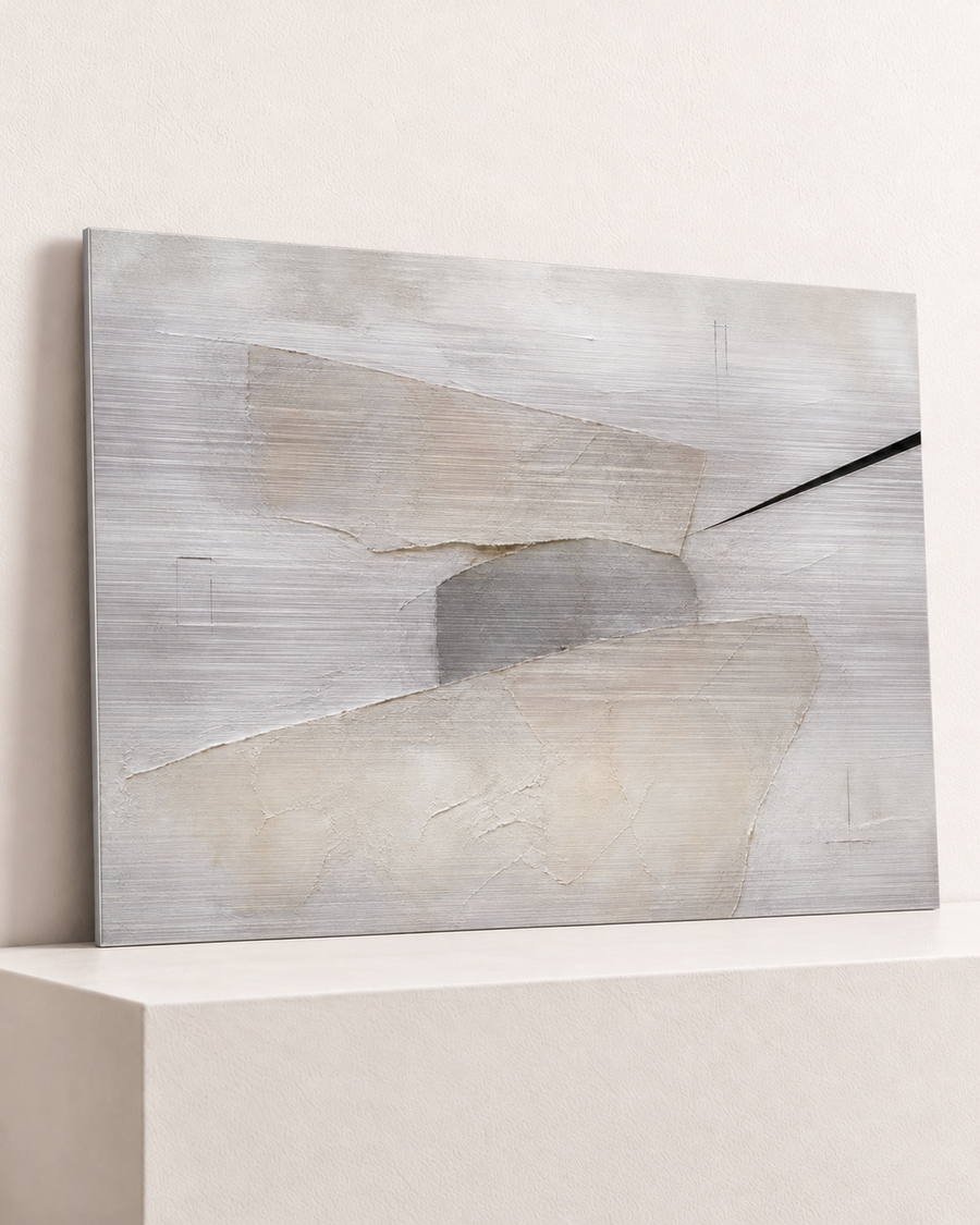 White Fold | Brushed Aluminum Print