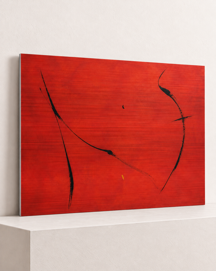 A Little Red | Brushed Aluminum Print