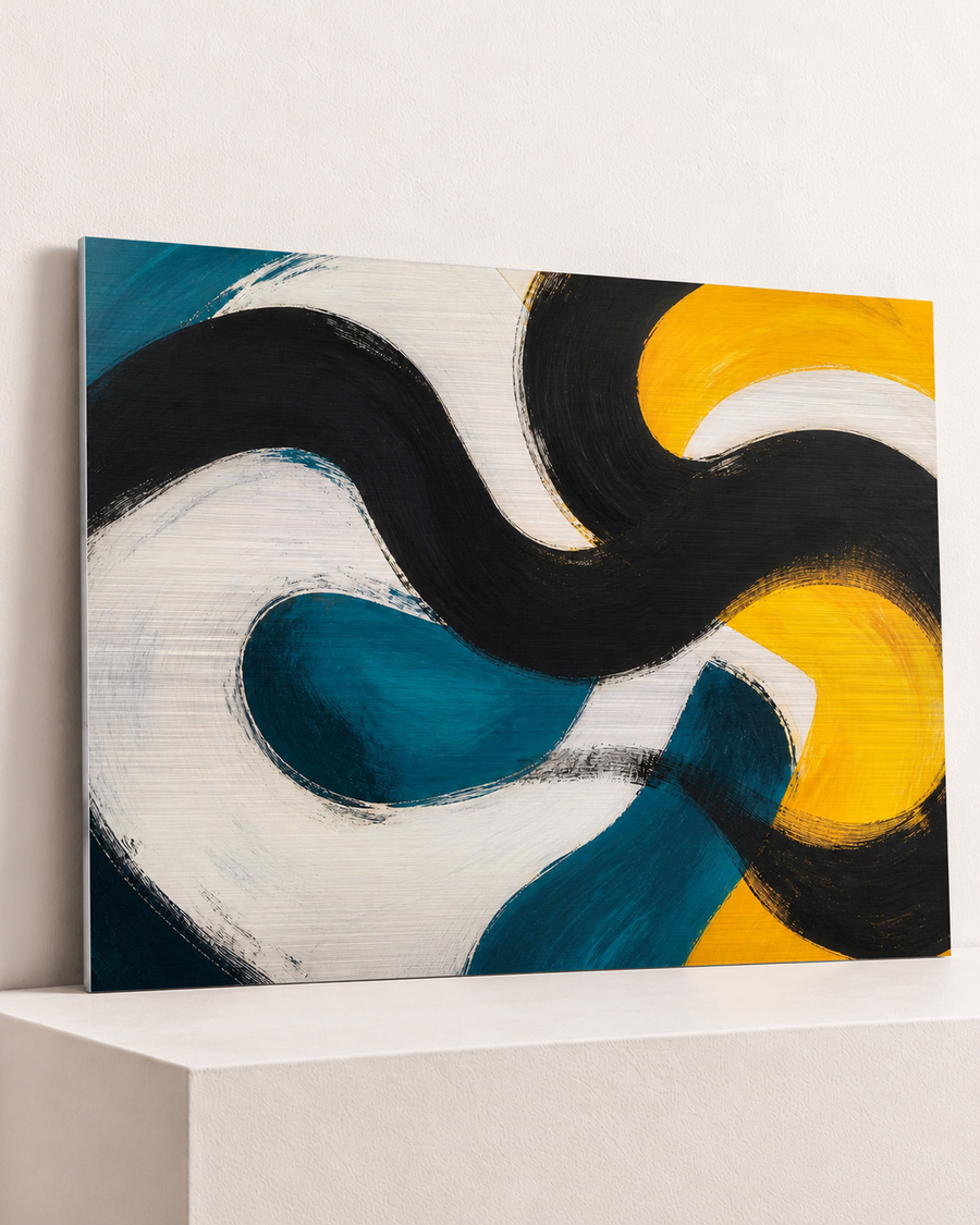 Turn Toward Yellow | Brushed Aluminum Print