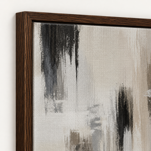 Black Comes Through | Framed Canvas — edge close-up