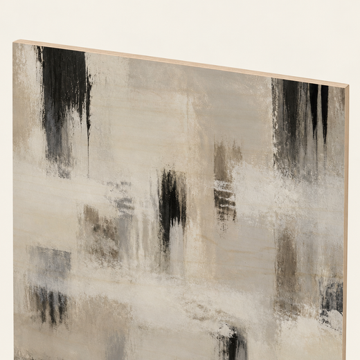 Black Comes Through | Wood Print — edge close-up