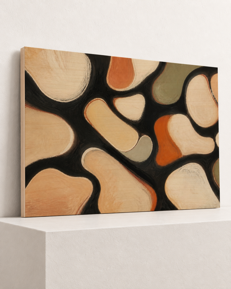 Pebbles in Colour | Wood Print