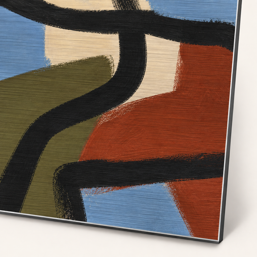 Take the Long Way | Brushed Aluminum Print — edge close-up
