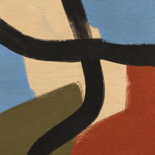Take the Long Way | Wood Print — surface close-up