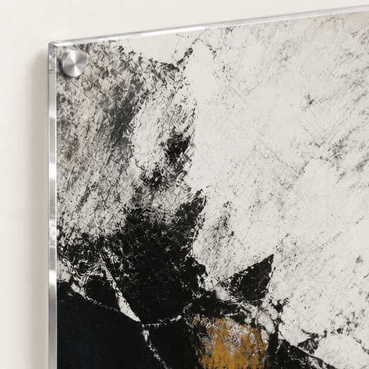 Blue Fault | Acrylic Print — edge close-up