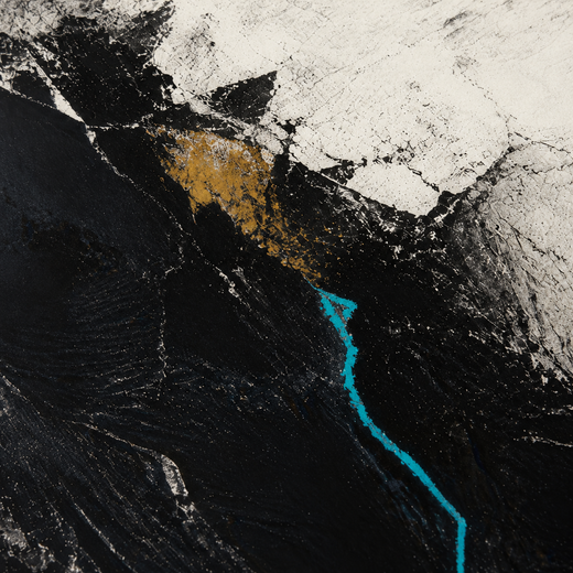 Blue Fault | Foam Print — surface close-up