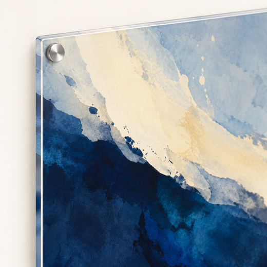 Blue Undertow | Acrylic Print — edge close-up