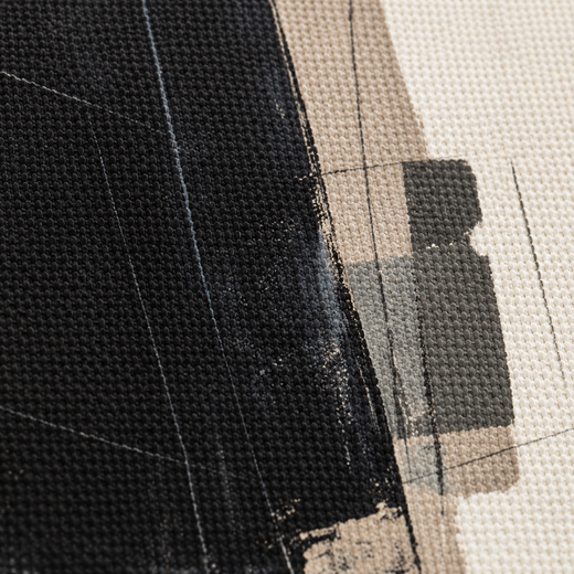Black on Chalk | Framed Canvas — surface close-up