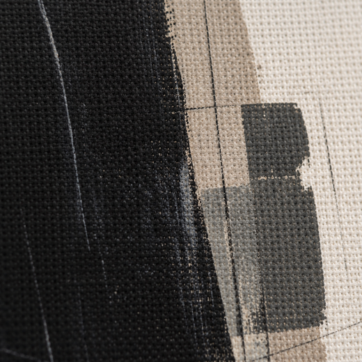 Black on Chalk | Framed Canvas — surface close-up