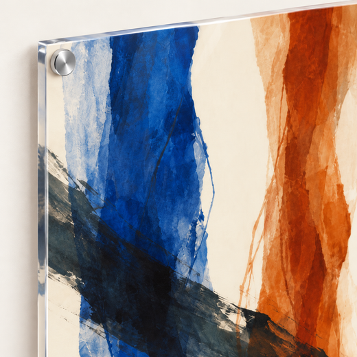 Colour in Strips | Acrylic Print — edge close-up