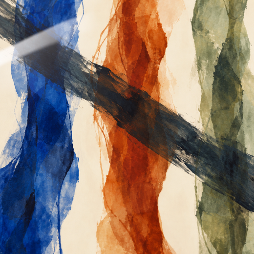 Colour in Strips | Acrylic Print — surface close-up