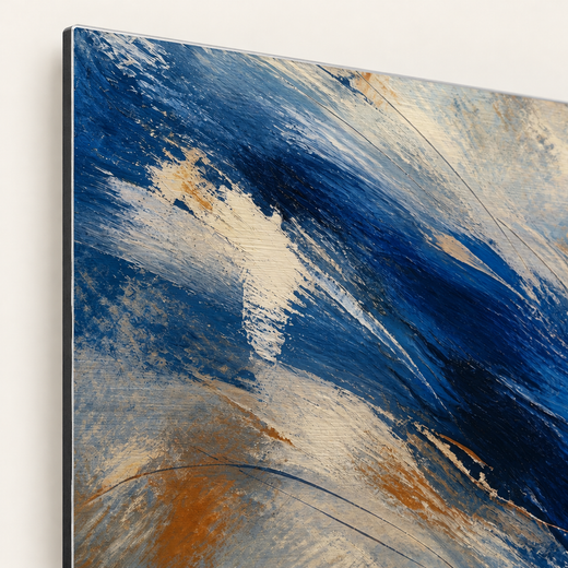 Broken Water | Brushed Aluminum Print — edge close-up