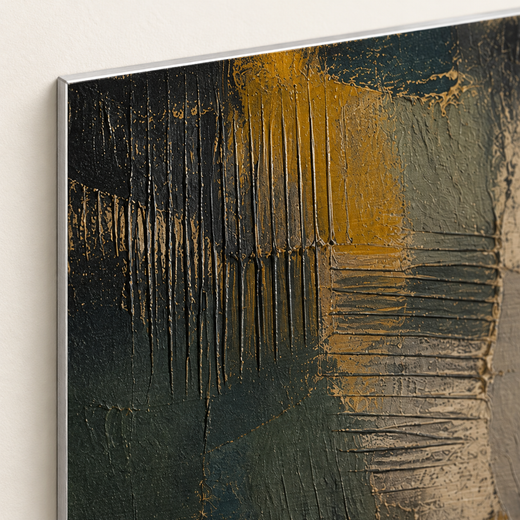 Under the Ochre | Brushed Aluminum Print — edge close-up
