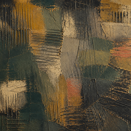 Under the Ochre | Wood Print — surface close-up