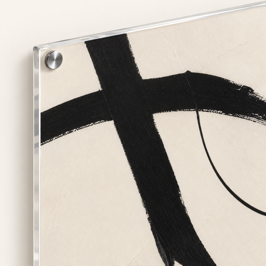 Calligraphic Line | Acrylic Print — edge close-up