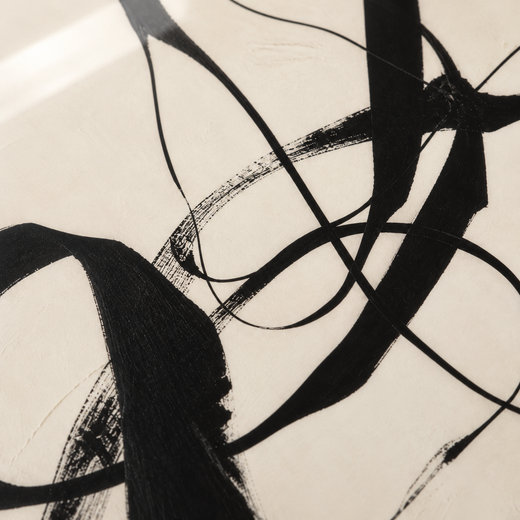 Calligraphic Line | Acrylic Print — surface close-up