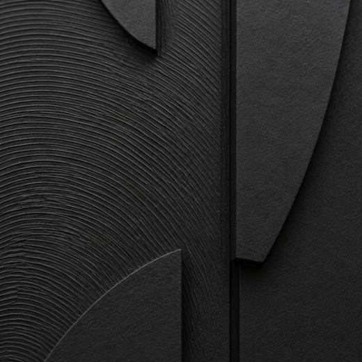 Curves in Charcoal | Foam Print — surface close-up