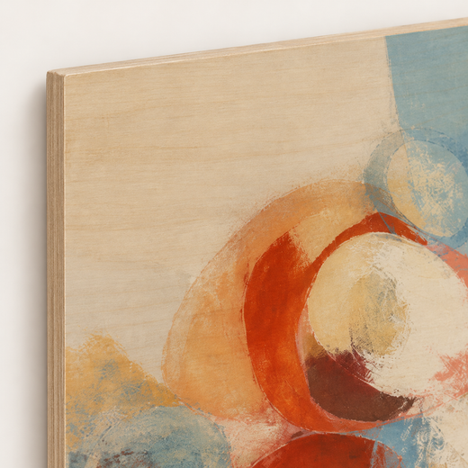 Small Circles | Wood Print — edge close-up