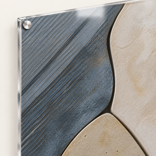 Slate and Sand | Acrylic Print — edge close-up