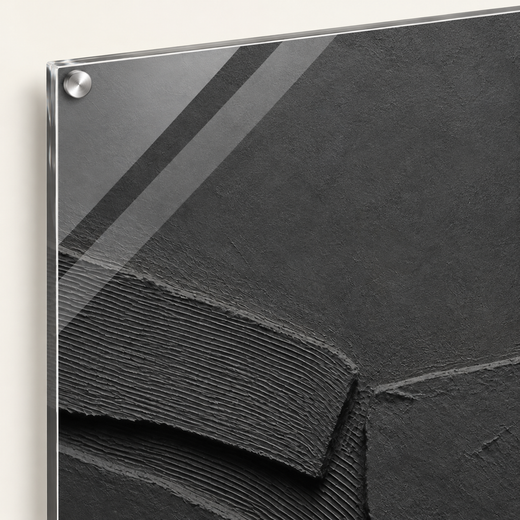 Charcoal Relief | Acrylic Print — edge close-up