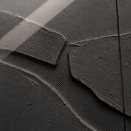 Charcoal Relief | Acrylic Print — surface close-up