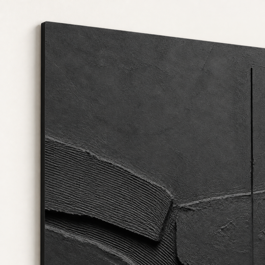 Charcoal Relief | Foam Print — edge close-up