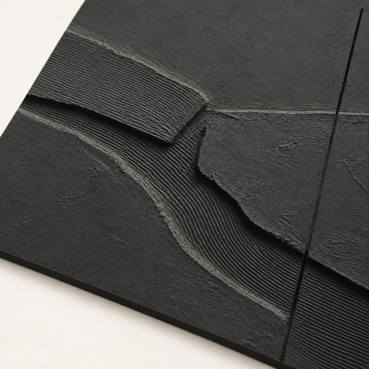 Charcoal Relief | Foam Print — surface close-up