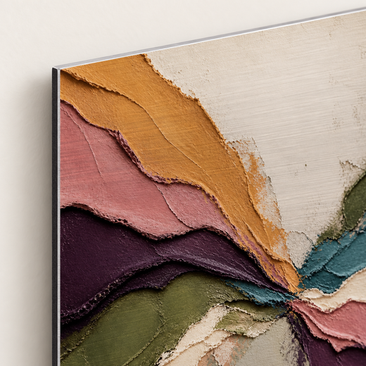 Colour at the Edges | Brushed Aluminum Print — edge close-up