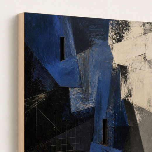 Cobalt After Dark | Wood Print — edge close-up