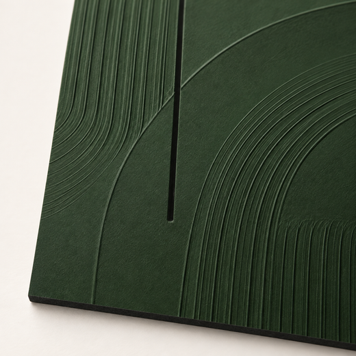 Lines Through Olive | Foam Print — surface close-up