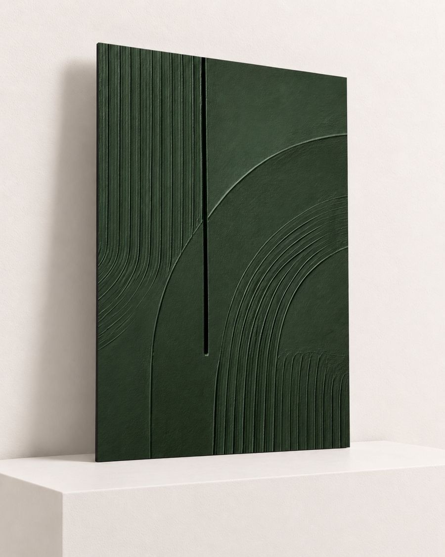 Lines Through Olive | Foam Print