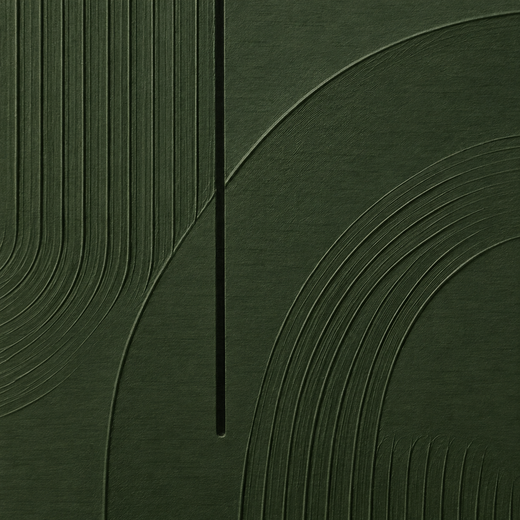 Lines Through Olive | Wood Print — surface close-up
