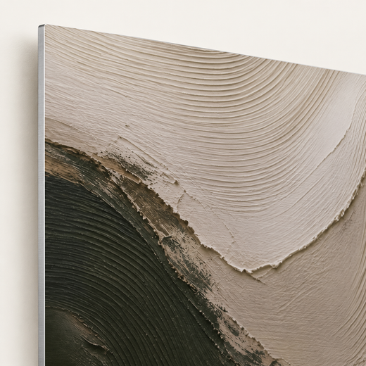 Along the Contour | Brushed Aluminum Print — edge close-up