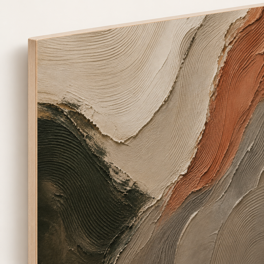Along the Contour | Wood Print — edge close-up