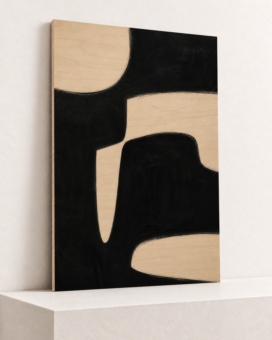 Cream Cutouts | Wood Print