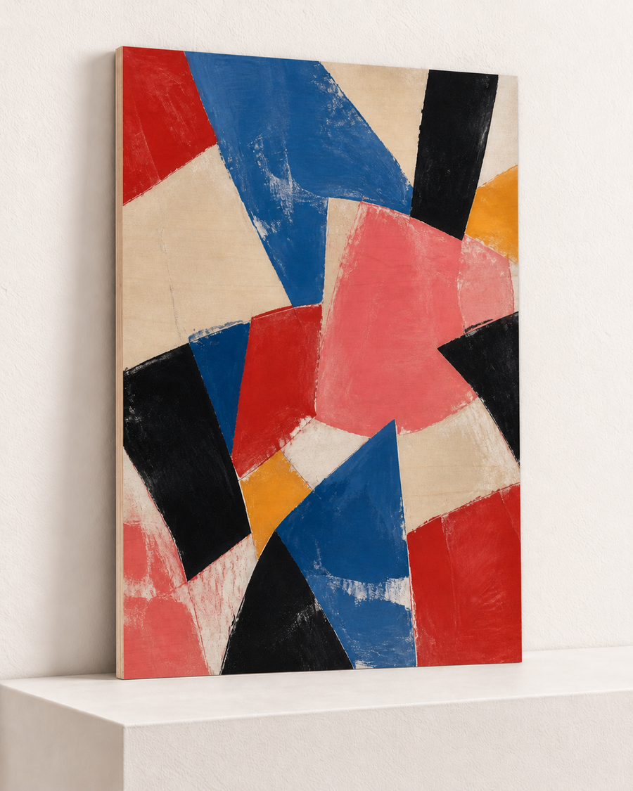 Red Meets Blue | Wood Print