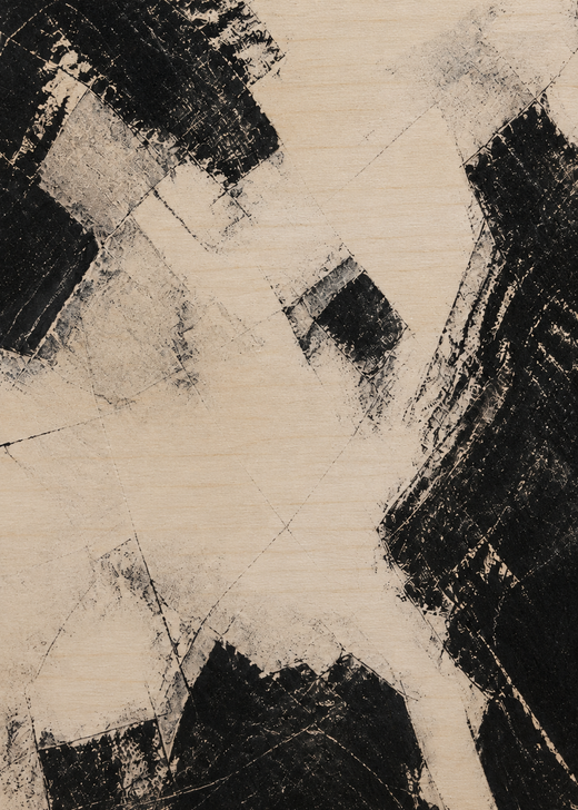 Light Through Black | Wood Print — surface close-up