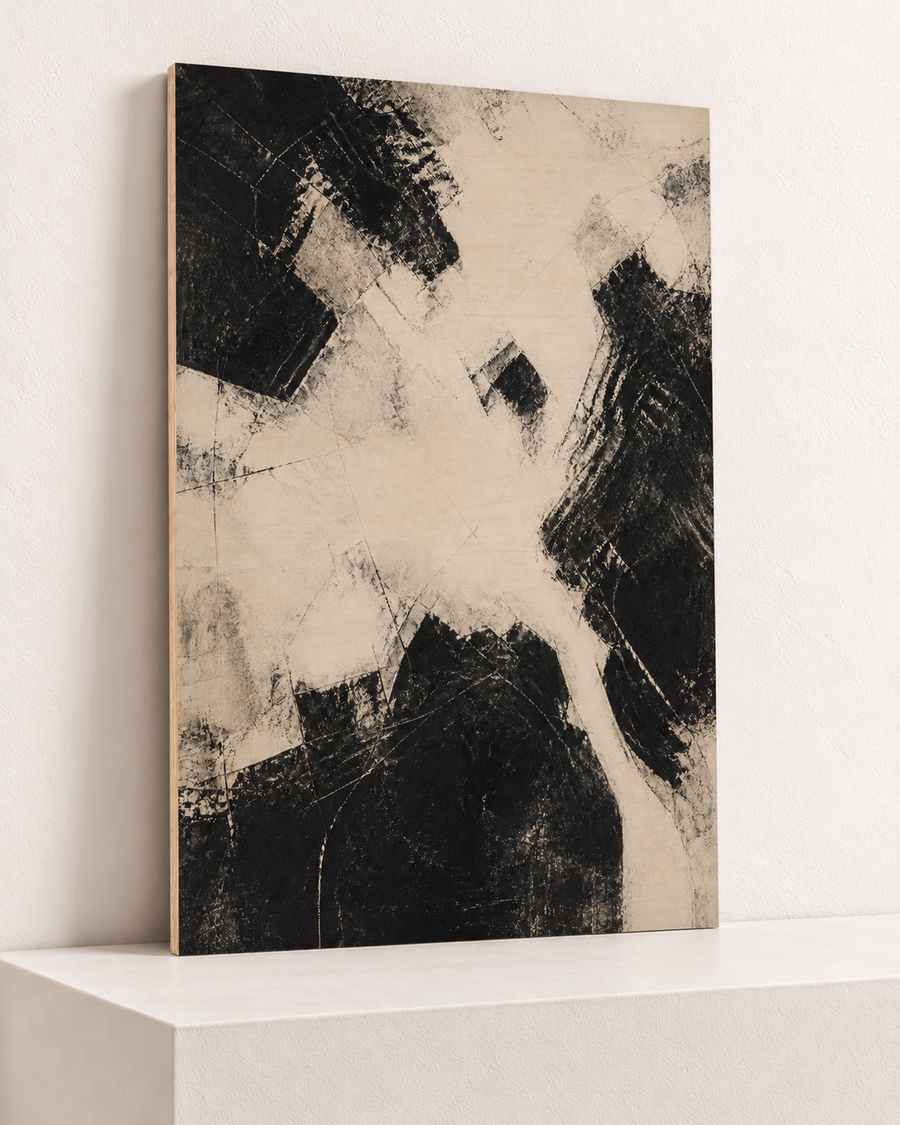 Light Through Black | Wood Print